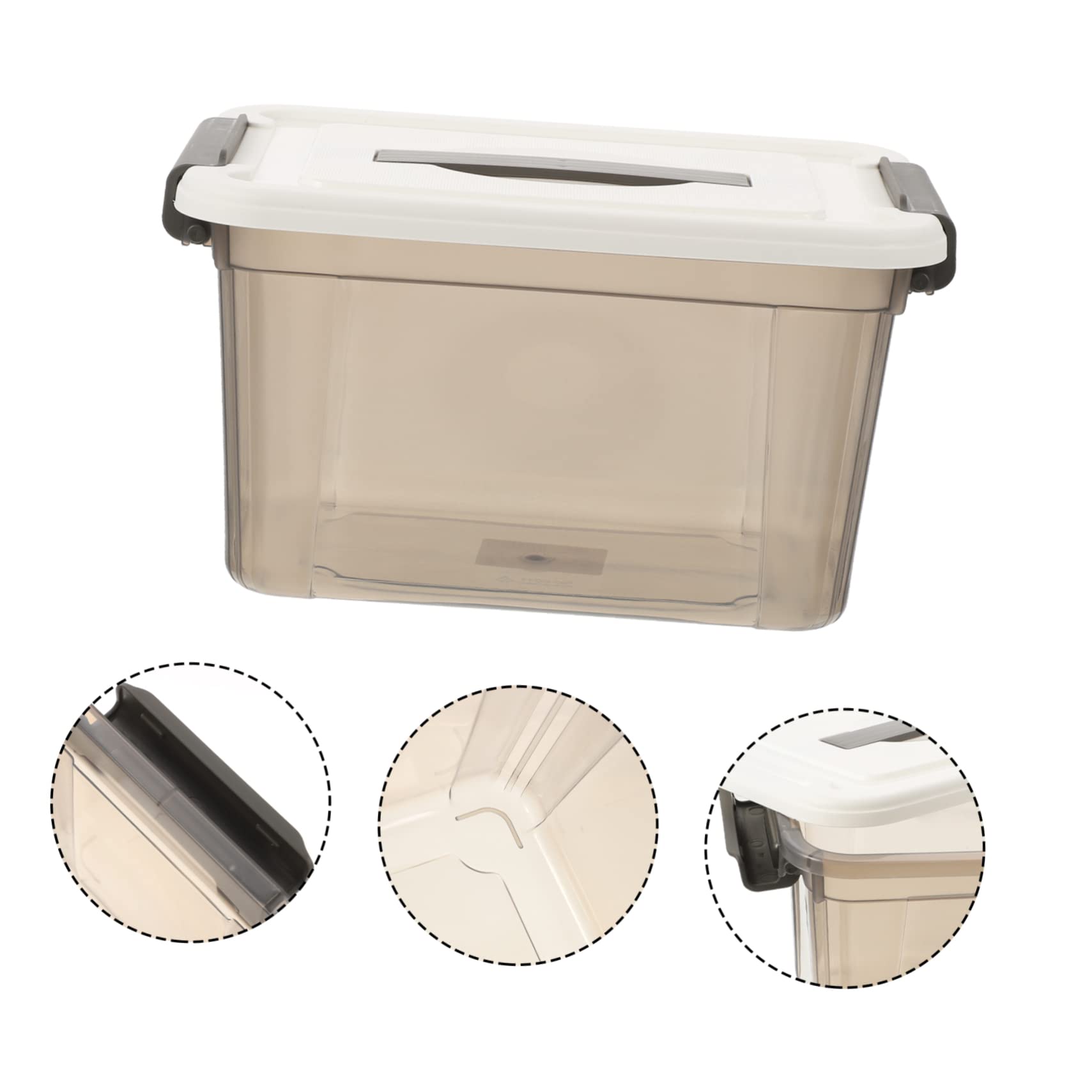 Zerodeko 2pcs Transparent Storage Box Clear Hamper Bin Clear Storage Bins Clothes Storage Organizer Storage Containers with Lids Plastic Book Storage Office Household Storage Basket Pp