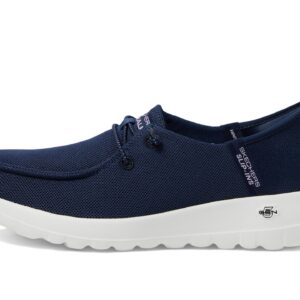 Skechers Women's Hands Free Slip-Ins Go Walk Joy Moc Toe Casual Shoe Sneaker, Navy/Lavender, 7