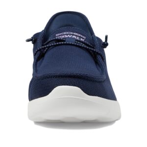 Skechers Women's Hands Free Slip-Ins Go Walk Joy Moc Toe Casual Shoe Sneaker, Navy/Lavender, 7