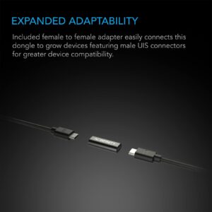 AC Infinity UIS 2-in-1 Splitter, Daisy-Chain Adapter Dongle, L-Shaped Sequential Connection Cable Cord, Right Angle Piggyback Connector for LED Grow Lights, EC Motor Fans