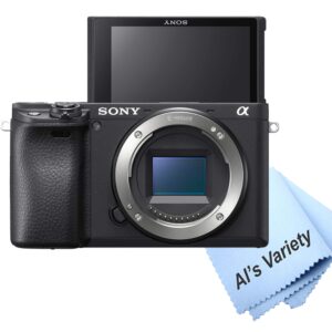 Sony a6400 Mirrorless Digital Camera Body Only (No Lens) + 64GB Memory + Case+ Steady Grip Pod + Tripod+ Software Pack + More (30pc Bundle)