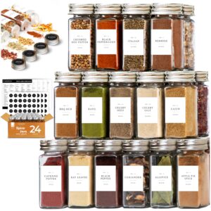 finessy 24 pcs spice organizer with shaker lids (white minimalist)