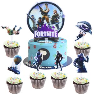 7 pcs exquisite acrylic video game birthday cake toppers for boys girls gamers' birthday, designed for game lovers, game party decorations supplies