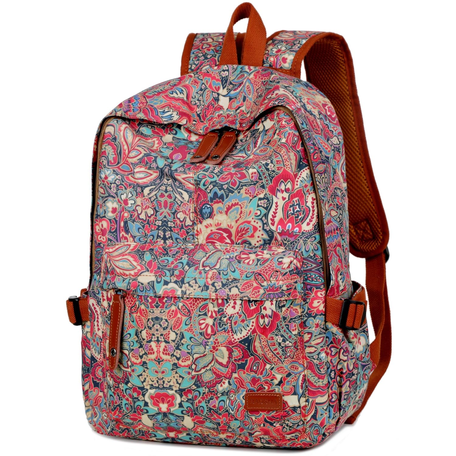 Pretty Flower Pattern 15.6 inch Laptop Backpack Small Travel backpack Hiking Camping Backpack for Women BP-08 (HS)