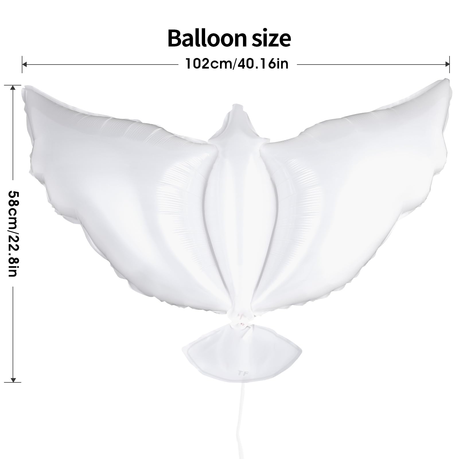 Prasacco 4-Piece White Dove Balloons, Biodegradable Funeral Decorations, Party Supplies for Memorial, Wedding, Engagement, Birthday, Anniversary