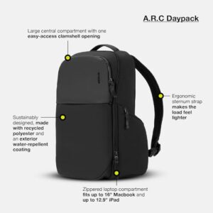 Incase A.R.C. Daypack - Versatile Carry On Backpack & Tech Bag - 16 Inch Laptop Bag for MacBook or iPad & Lightweight Backpack for Travel (17.5in x 11.4in x 6.2in, 19.5L) - Smoked Ivy