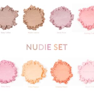 MARBLERS Lip Safe Mica Powder Colorant Set [Nudie 8 Color Set] |Cosmetic | Epoxy Resin Pigment | Dye | Non-Toxic, Vegan, Cruelty-Free | Lip Gloss, Nails, Body Butter, Bath Bomb, Candle & Soap Making