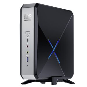 acemagician mini gaming pc with graphics card rx6400(4gb), ryzen 7 5800h(up to 4.4ghz, 8c/16t) desktop computer, 32gb ddr4 512gb ssd, wifi 6 & bluetooth 5.2, dual 2.5g rj45 for gaming, office, htpc