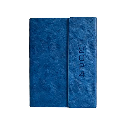 2024 Weekly Planner - Annual Weekly & Monthly Agenda Planner with Monthly Tabs, Jan - Dec 2024, Leather Cover, Thick Paper, A5 Calendar 5.9" x 8.26" (Weekly-Blue)