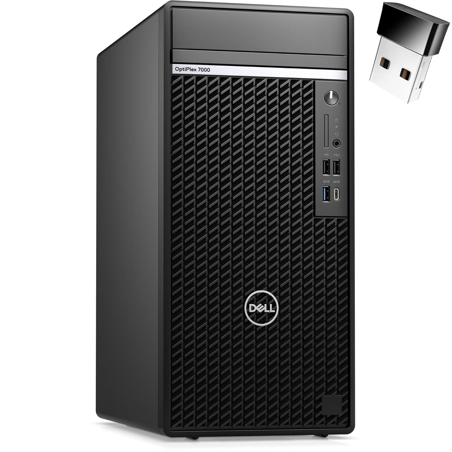 Dell 2023 OptiPlex 7000 Business Tower Desktop Computer, 12th Gen Intel 12-Core i7-12700, 32GB DDR5 RAM, 1TB PCIe SSD + 1TB HDD, Ethernet, USB WiFi Adapter, Keyboard and Mouse, Windows 11 Pro