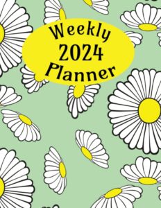 2024 weekly planner: minimalistic design, 108 pages, 8.5 x 11", divided into 12 monthly sections