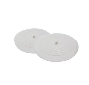 gadgetime usa suction drain cover set - shower silicone stopper for kitchen, bathtub, sink & laundry 2 pack