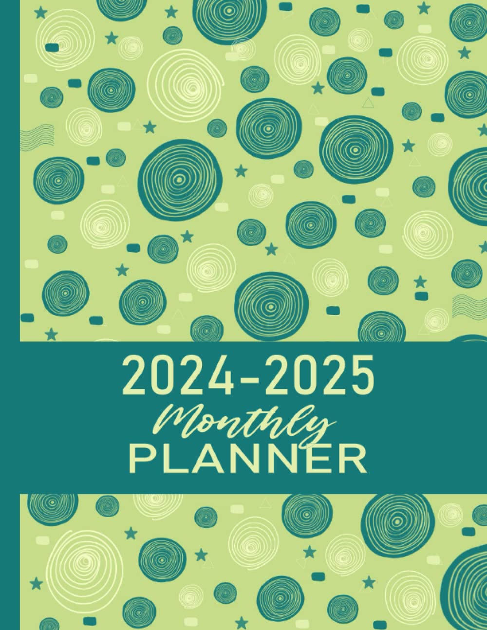 2024-2025 Monthly Planner: 24 Months from January 2024 to December 2025 (Abstract Cover Design)