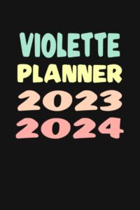 violette: custom name weekly planner 2023-2024
