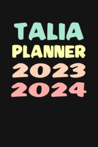 talia: custom name weekly planner 2023-2024