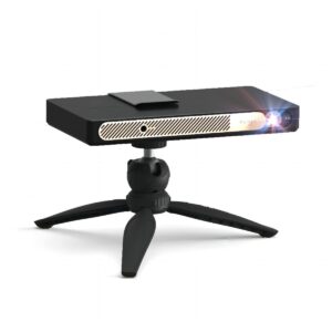 wemax go advanced portable laser projector with mini projector tripod stand, 600 ansi lumens, 1.5hrs battery