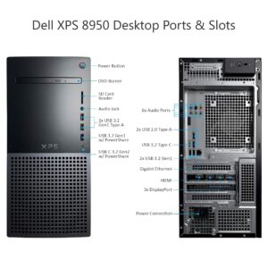 Dell XPS 8950 Desktop Computer - 12th Gen Intel Core i7-12700 up to 4.9 GHz CPU, 16GB DDR5 RAM, 512GB NVMe SSD, GeForce RTX 3060Ti 8GB GPU, Killer Wi-Fi 6, DVD Burner, Windows 11 Pro (Renewed)