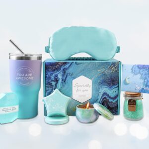 Birthday Gifts for Women, Spa Gift Set with a 20oz Tumbler, Unique Bath Gift Baskets for Women, Valentine's Day gifts for Her, Birthday Gifts for Mom Sister Wife Friend Coworker