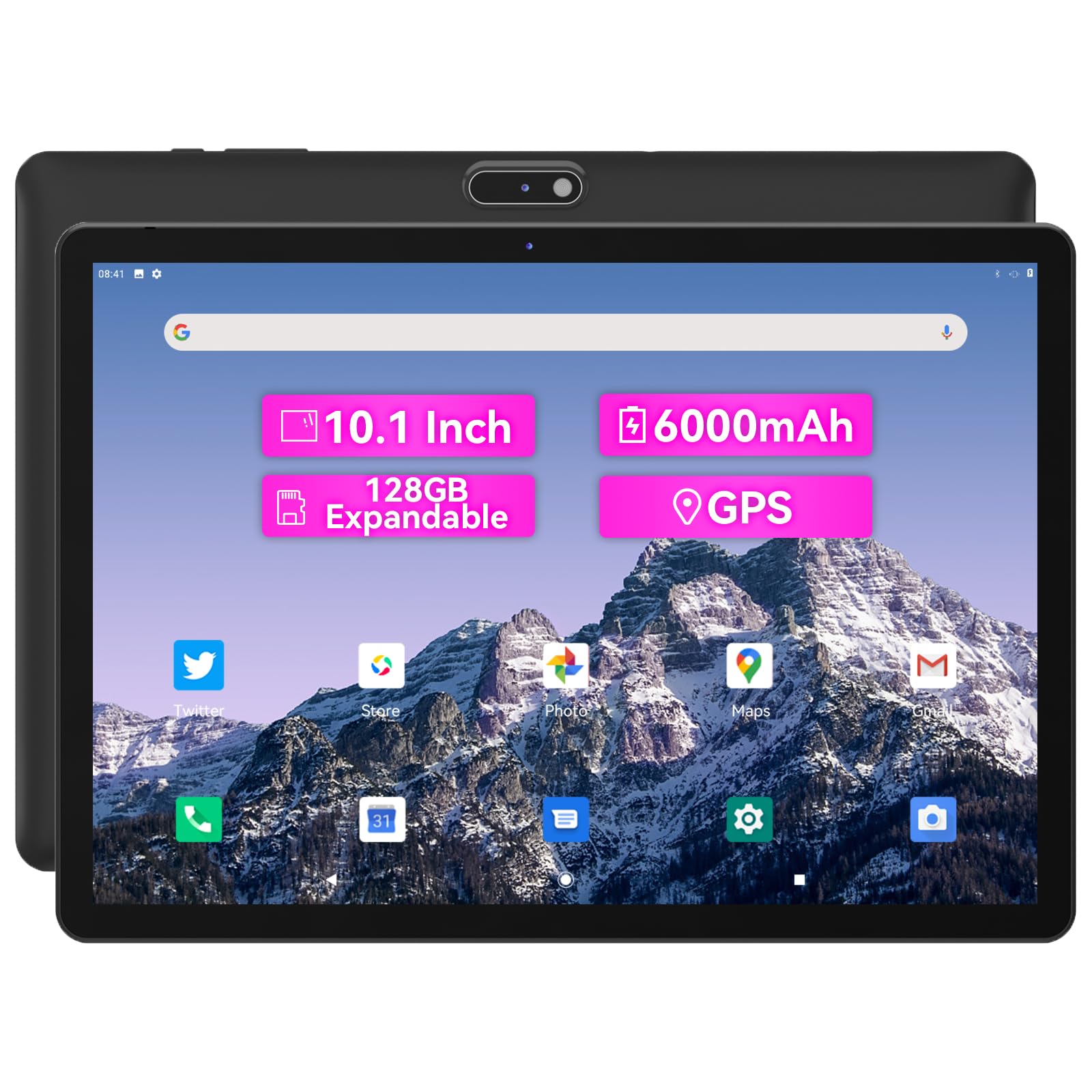 Android Tablet, 10.1inch Tablet with GPS, 6000mAh Battery Tablet for Kids, Google GMS Certified, Dual Camera, HD Screen, WiFi, Bluetooth (LeoPad10)