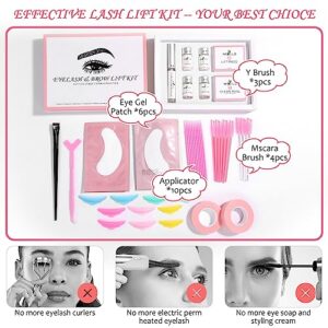 Lash Lift Kit & Eyelash Perm Kit for Solon at Home, Professional Eyelash Curling Lash Extension Set, Including Eyelash Glue, 5 Size Lift Pads, Eye Gel Patchs, Lash Brush and Accessories