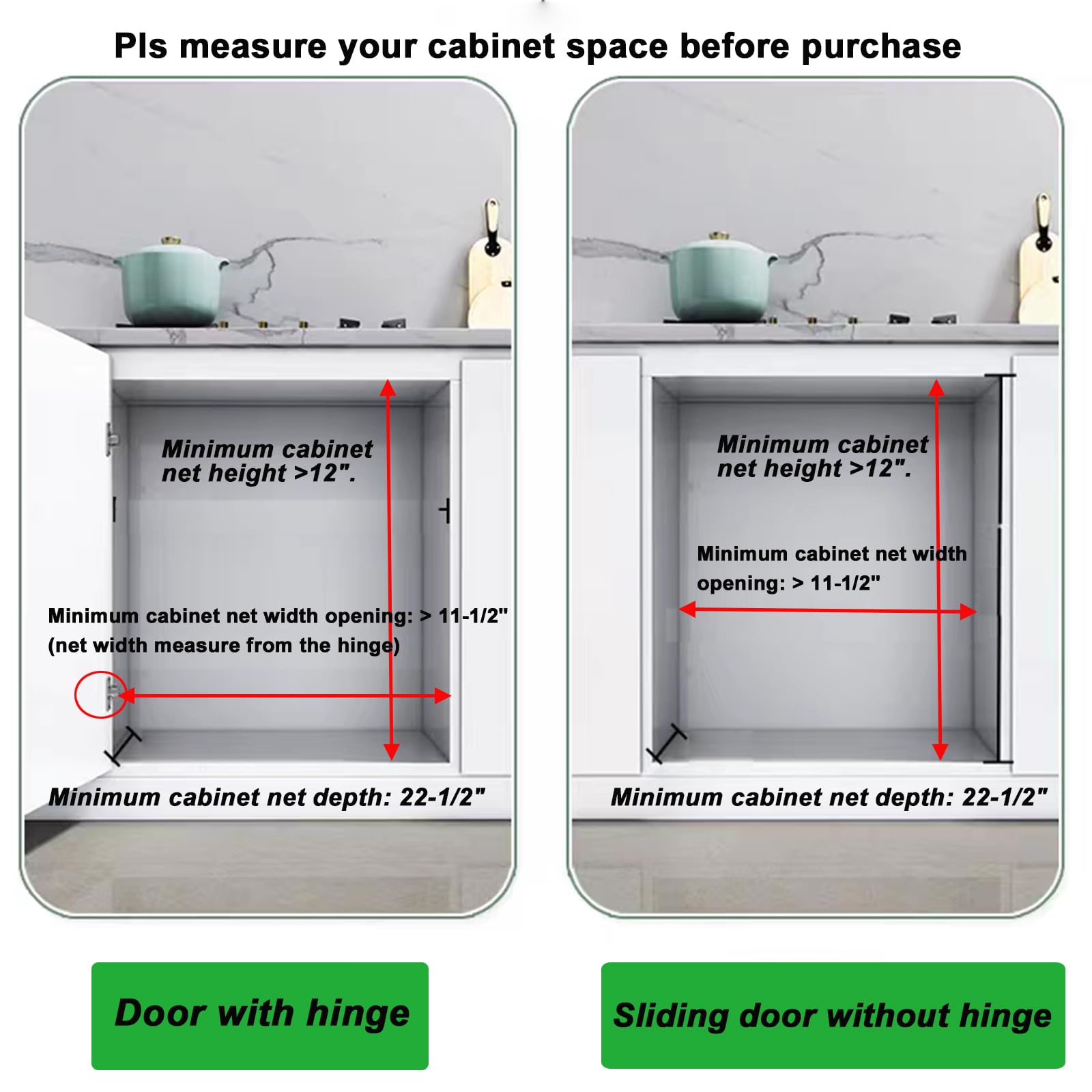 DINDON Pull Out Cabinet Organizer for Pans, Pot lid, Cookie Sheet, Cutting Board, Baking Tray, Slide Out Kitchen Cabinet Storage Organizer, 10.5''W X 21"D X 10.6"H, Wood