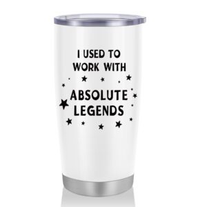zokcc funny farewell retirement going away gifts for coworker, colleagues, boss, friends- naughty new job, goodbye, good luck gifts for women, men- 20 oz tumbler