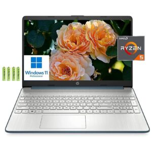 hp 15 15.6'' fhd business laptop computer[wins 11 pro], 6-core amd ryzen 5 5500u (beat i7-1165g7), 32gb ram, 1tb pcie ssd, fast charge, up to 9.5 hrs, wi-fi 5, bt 4.2, hdmi, webcam, w/battery, blue