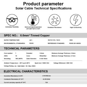 Solar Panel Wire - 30FT 10AWG (6mm²) Solar Extension Cable, Tinned Copper Wire PV Wire for RV Solar Panels Boat Marine Automotive Home Outdoor - Red & Black (10awg 30ft)