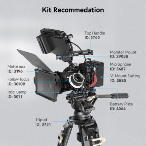 SmallRig Cage for Canon R8, Camera Cage for EOS R8 with1/4-20 Threaded Holes, 3/8"-16 Locating Holes for ARRI, Included Cold Shoe, QD Port and NATO Rail - 4212