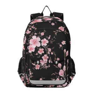 alaza cherry blossom sakura laptop backpack purse for women men floraltravel bag casual daypack with compartment & multiple pockets