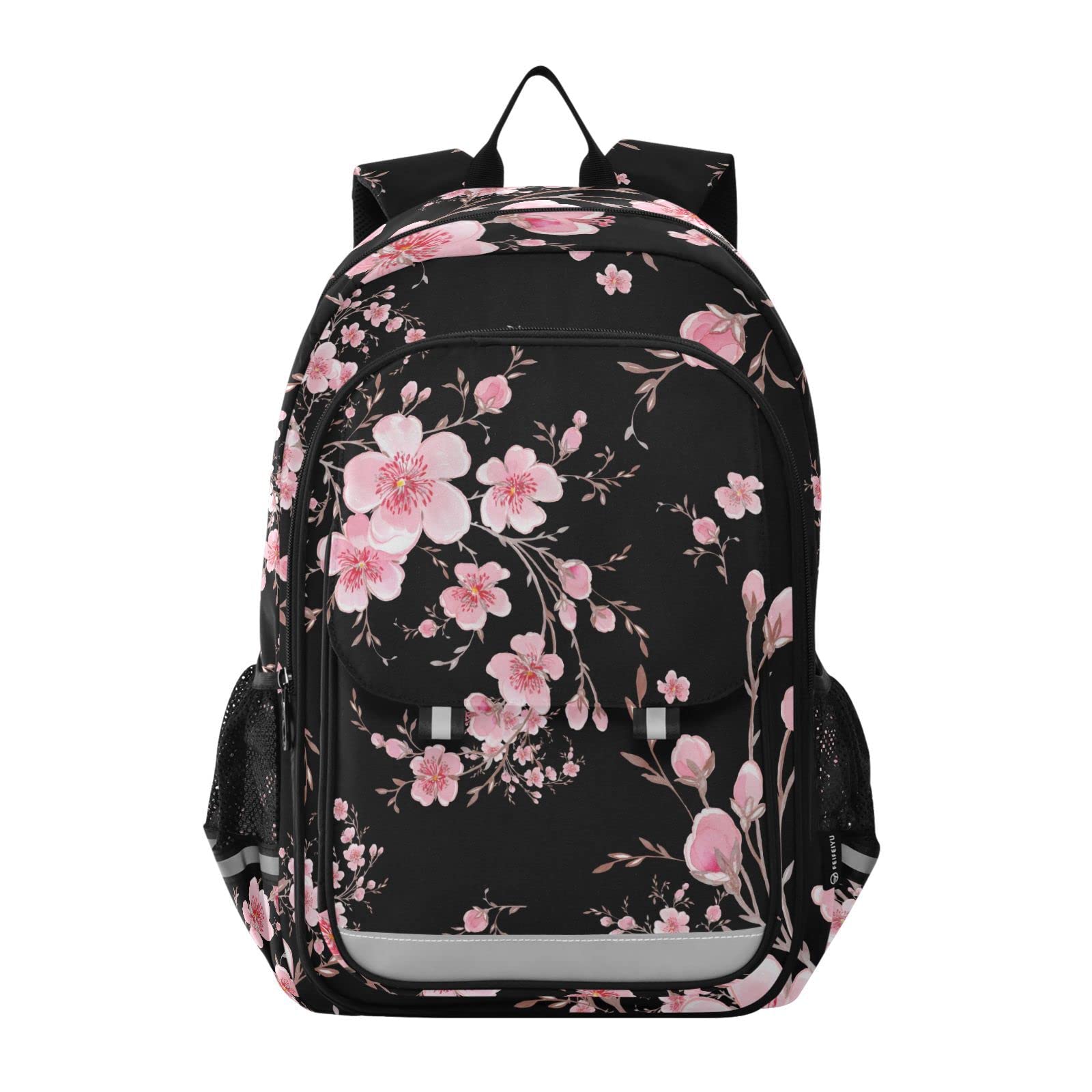 ALAZA Cherry Blossom Sakura Laptop Backpack Purse for Women Men FloralTravel Bag Casual Daypack with Compartment & Multiple Pockets