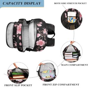 ALAZA Cherry Blossom Sakura Laptop Backpack Purse for Women Men FloralTravel Bag Casual Daypack with Compartment & Multiple Pockets