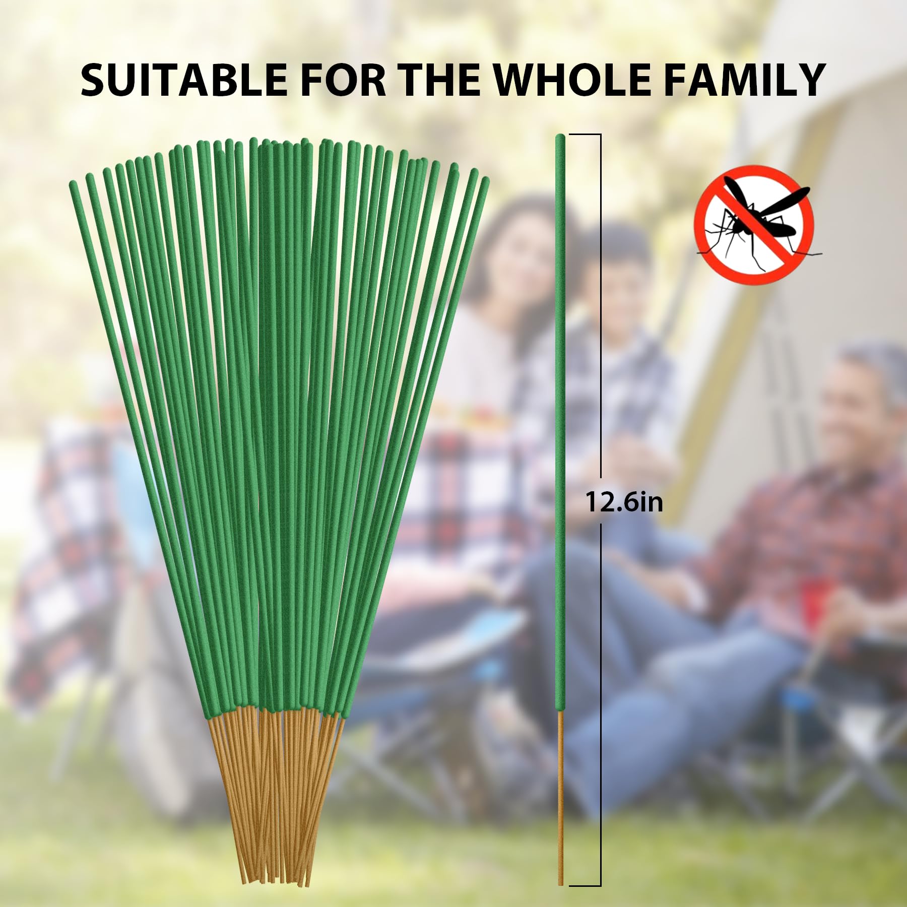 TRAP IT! Mosquito Repellent Outdoor Patio, 120 PCS Natural Plant-Based Citronella Oil Incense Sticks Indoor Home Pet Family Safe, DEET Free Bug Insect Control Repellent for Yard Garden Camping Fishing