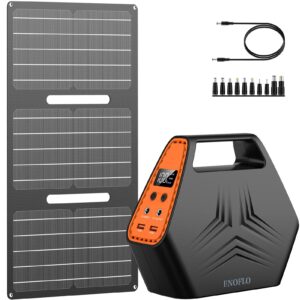 power bank with ac outlet 26400mah battery pack 97wh portable laptop charger qc 3.0 portable power station & 30w portable foldable solar panel charger for outdoor camping solar battery charger12 volt