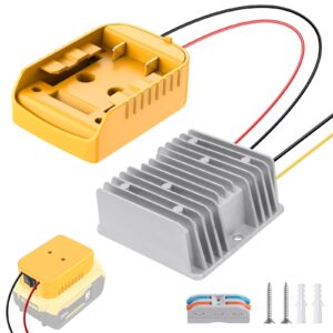 20v to 12v step down converter aadpter for dewalt 20v battery dc voltage regulator 15a max 180w inverter automatic buck converter power wheels aadpter with upgraded low voltage protection and switch