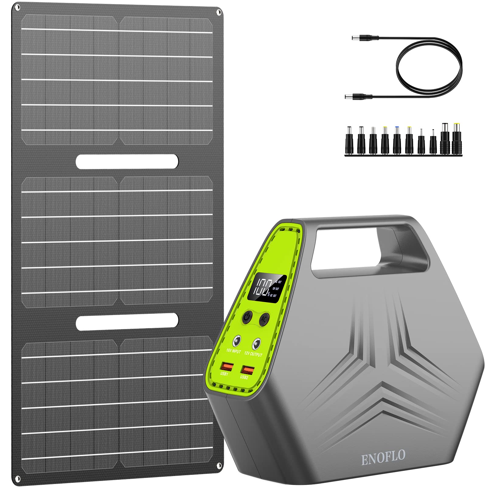 Portable Power Station 97Wh Portable Laptop Chargers with 30W Portable Foldable Solar Panels Charger For Outdoor Camping Solar Battery Chargers