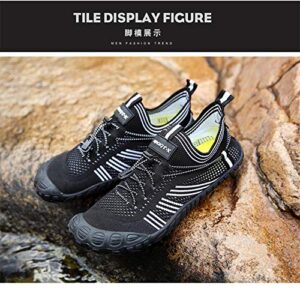 Womens and Mens Water Shoes Barefoot Quick-Dry Beach Pool Shoes Hiking Shoes for Surf Swim Water Sport Black