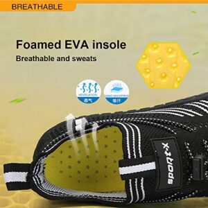 Womens and Mens Water Shoes Barefoot Quick-Dry Beach Pool Shoes Hiking Shoes for Surf Swim Water Sport Black