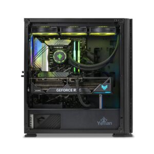 YEYIAN Gaming PC ODACHI - Intel Core i9 13900KF, GeForce RTX 4070 Ti (>3090) Gaming Desktop Computer, 1TB NVMe SSD, 32GB DDR5 5600MHz, Intel Z790, 360mm Liquid Cooled, 850W Gold PSU, Win 11, USB-C 3.2