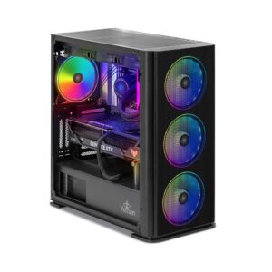 YEYIAN Gaming PC ODACHI - Intel Core i9 13900KF, GeForce RTX 4070 Ti (>3090) Gaming Desktop Computer, 1TB NVMe SSD, 32GB DDR5 5600MHz, Intel Z790, 360mm Liquid Cooled, 850W Gold PSU, Win 11, USB-C 3.2