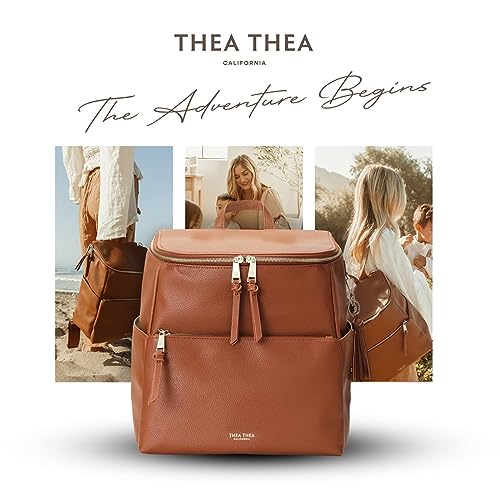 THEA THEA Premium Callie Diaper Bag Backpack | Baby Essentials Travel Diaper Bags | Spacious, Water Repellent & Stylish | Multipurpose Diaper Bag with 11 Interior pockets | Baby Shower Gifts - Unisex