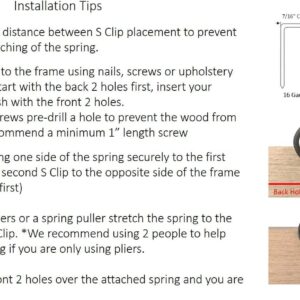 Briar Hill 50pk S Clips, EK Clips, Chair & Sofa Spring Repair