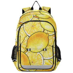 alaza beautiful yellow lemon fruits backpack daypack bookbag