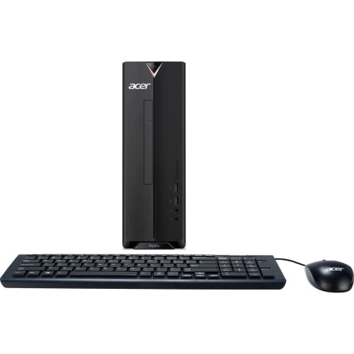 acer Aspire Tower Desktop, Intel Celeron J4125 Processor, 8GB RAM, 256GB PCIe SSD, DVD, Wi-Fi, Wired Keyboard & Mouse,HDMI, VGA, Windows 11 Home, Black