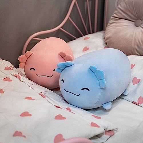 Storagex Axolotl Plush Toy, 13.8 Inches Cute Axolotl Stuffed Animal Kawaii Stuff Plushies for Kid Soft Blue Axolotl Pillow for Girl for Teens (Blue Axolotl, 13.8")