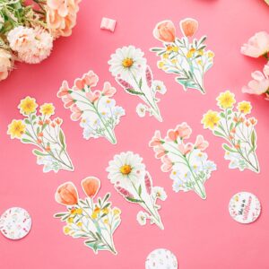 Fangleland Wildflower Happy Birthday Banner Garland Sign Party Decorations Set, Pre-strung No DIY Floral Flower Theme Birthday Banner Party Favors Pink Sign for Girls Women