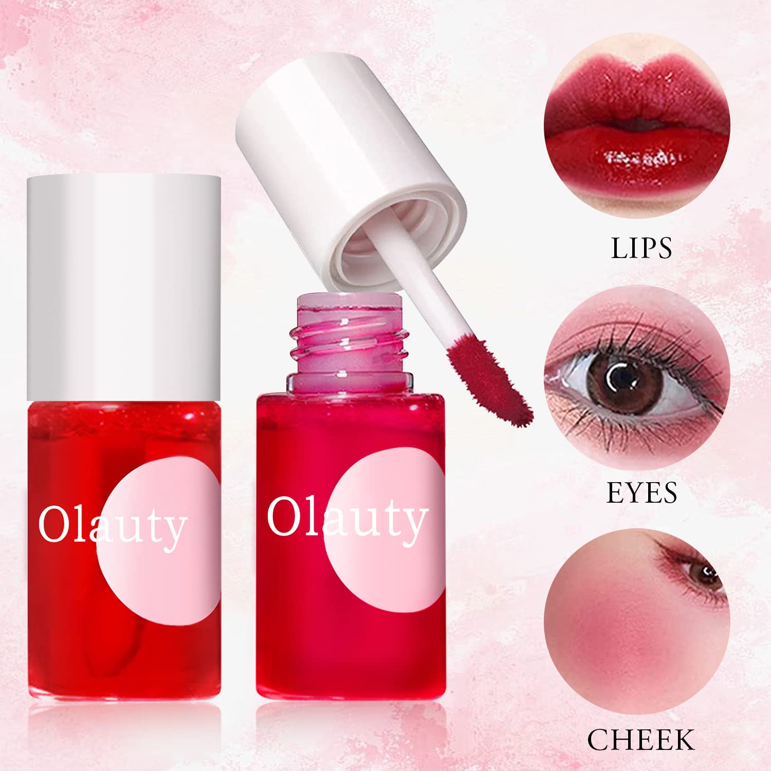 Lip Tint Stain Set,Matte Velvet Lip Tint Watery Lip Stain,Lip & Cheek Tint Moisturizing Mini Liquid Lipstick,Plump Lip Gloss Long-lasting Waterproof Lip Tint Non-Sticky Tinta De Labios (01#)