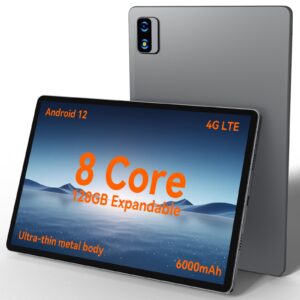 tablet 10inch: 8 core android 12 tablet, tablet with sim card slot+4g lte, 1920x1200 tabletas 8mp+5mp camera, 5g+2.4g dual wifi, 6000mah blutooth5.0 gps, google gms, all metal tableta