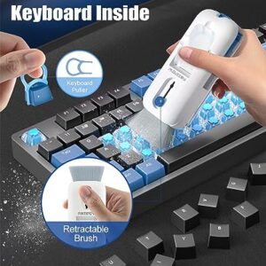 Keyboard Cleaner, 12-in-1 Phone Cleaning kit, Electronics Cleaning Brush Tool for Computer, PC Monitor,TV Camera Lens with 3ml Spray Cleaning Bottle Compact with Patent(Blue)