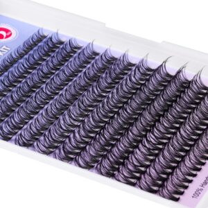 DIY Lash Extension Kit, 240pcs Eyelash Extension Kit Individual Cluster Lashes Extension DD Curly Lashes with Lash Bond and Seal at Home Lash Extensions Kit for Self Application (30p, 8-16mm)